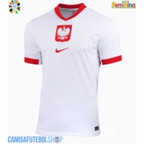 Camisa de time de futebol Polónia Replicas 1º Equipamento Feminina Europeu 2024 Manga Curta